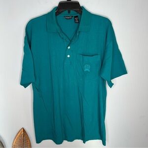 B4 VTG CHRISTIAN DIOR Monsieur Mens Shirt Green Front Pocket Short Sleeve